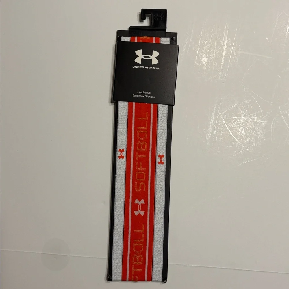 Under Armour Softball Headbands 3-Pack in Red and White